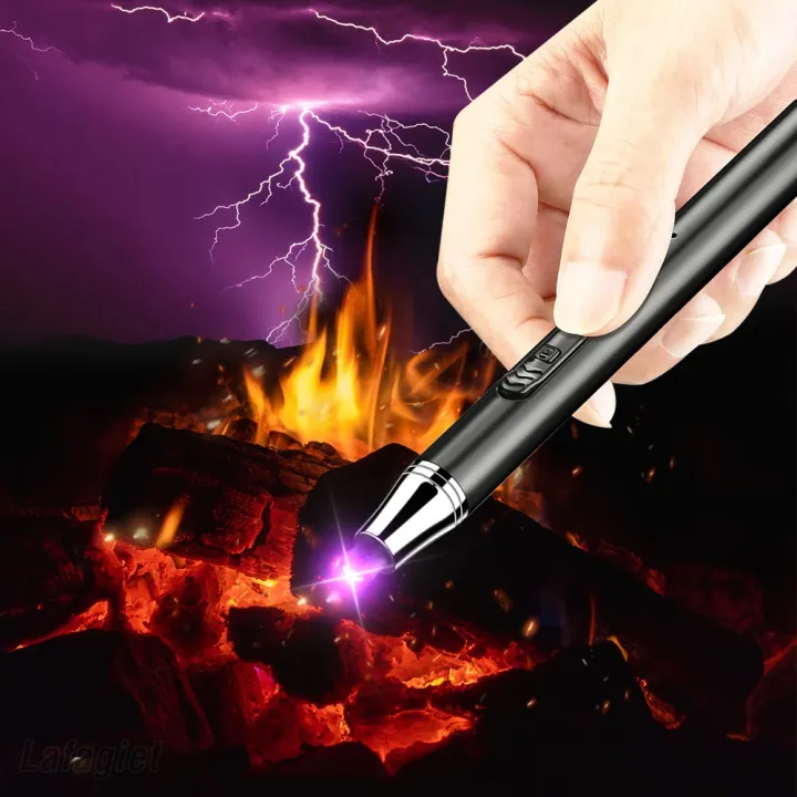 Flameless%20USB%20Charging%20Lighter%20Power%20Display%20Kitchen%20Gas%20Stove%20BBQ%20Pulse%20Arc%20Lighter%20with%20Hook%20Electric%20Arc%20Lighter%20Rechargeable%20Stove%20Lighters%20LED%20Battery%20Indicator%20Windproof%20Kitchen%20Tools%20-%20Image%203