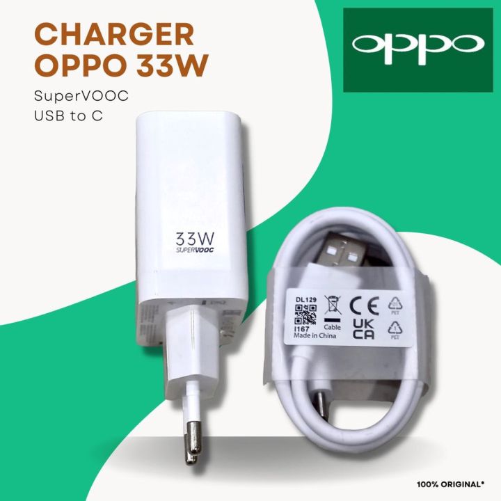 Oppo 33W Supervooc 33 Watt Fast Charger US EU Wall Adapter For OPPO A96 A76 F19 F19 Pro Find N X K9X R11 R17 Reno 7 se 6 Pro With 1M USB Type-C Cable Oppo Supervooc 33 Watt Charger