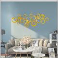 3D Mirror Acrylic Wall Sticker Rings (One Set=120mm +100mm+80mm+60mm+40mm+20mm Diameter) for Kids Room/Living Room/Bedroom/Home, Wall Art. 