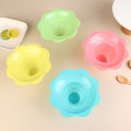 4Pcs 450ML Colorful Shaved Ice Cups Flower Shaped Snow Cone Cups Leak Proof Plastic Slush Snack Ice Cream Bowls. 