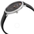Emporio Armani Black Leather Strap Black Dial Men's Watch AR-11162. 