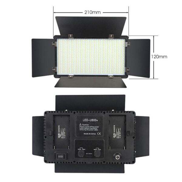 With%20Batteries%20And%20Charger%20220V%20LED-U600+%20Video%20LED%20LIGHT%20600%20LEDs%20Video%20Camera%20Light%20Bi-color%20Temperature%20Adjustable%20Photography%20DSLR%20-%20Image%203