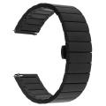 Watch Strap Stainless Steel Metal 22mm Compatible with All Smartwatch Belt Matte Finish Luxury Band Black 90g. 