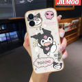 JIUMOO For iPhone 11 11 Pro 11 Pro Max Case Cartoon Cute Kuromi Pattern Soft Luxury Plating Phone Cases Edge Pattern Design Shockproof Shell Full Cover Camera Protection Casing. 