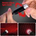 Car USB Atmosphere Ambient Star Light -BIMEE car Interior Lights LED Decorative armrest Box car roof Full Star Projection car Interior Atmosphere Lights - Red Color. 