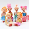 4 pes plastic tiny dolls-4 Pcs Set - Soft Mini Princess Doll Toys For Girls - 4 Inch - Colorful Hair and Clothing Fancy Dress Dolls Toy For Kids Boys and Girls. 