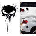 Punisher Skull Car Sticker (Black), Car Accessories, Stickers for Car, Car Modification, Car Decoration, Motorbike Stickers. 