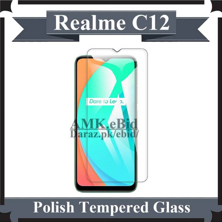 Realme C12 Tempered Glass Screen Protector Premium High Quality Polish Glass For Realme 12