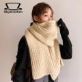 Skymountain Long Scarf Solid Color Winter Thermal Girls Scarf Shawl Wrap. 