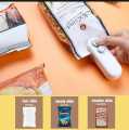 Mini Seal Machine, 2 in 1 USB Rechargeable Magnetic Heat Sealing & Cutting, Portable Handheld Vacuum Sealer for Food, Snacks, Chips, Fresh Storage, Plastic Bags Sealing Machine. (Multicolor). 