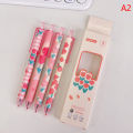 4pcs Gel Pen Simple Candy Color Retractable 0.5mm Black Ink Signature Pen S. 