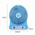 Rechargeable Portable Mini Fan with LED Light Battery Operated USB Charging Fan. 