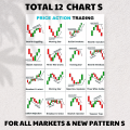 Best Trading Chart Patterns & Candlestick Pattern Notes - Stock Forex & Crypto All Market Traders - Basic To Advance Level - A Begginers Guide Chart Pattern Sheet Notes A4 Size. 