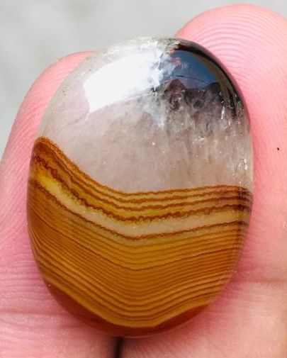 Sulaimani aqeeq-Natural sulaimani aqeeq - Yamani Agate (Gemstone) Dimension -30X20mm- Weight-37Ct