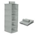 Hanging Closet Storage Organizer – 5/6 Layer Foldable Wardrobe Shelf. 
