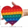 Push popit pack of 4 popit heart popit,square popit,hexagon popit,circle push popit (silicon material). 