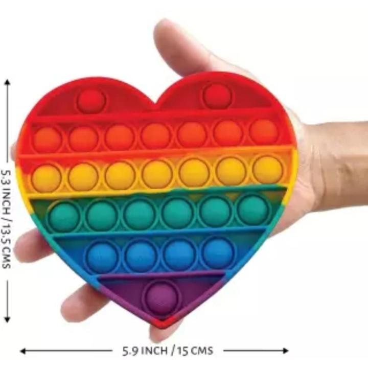 Push popit pack of 4 popit heart popit,square popit,hexagon popit,circle push popit (silicon material)