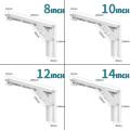 2 Pcs Heavy Duty Folding Shelf Brackets,Robust Foldable Wall Shelf Support Bracket for Bench Table,Bookshelf,Work Bench with Install Screws, 4 Sizes Available 8, 10, 12, 14inch. 