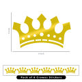 Crown Stickers | Pack of 6 | Golden Crown | Crown Logo Sticker forcars, bikes, Mobile etc | Univresal Product | AB Creator. 