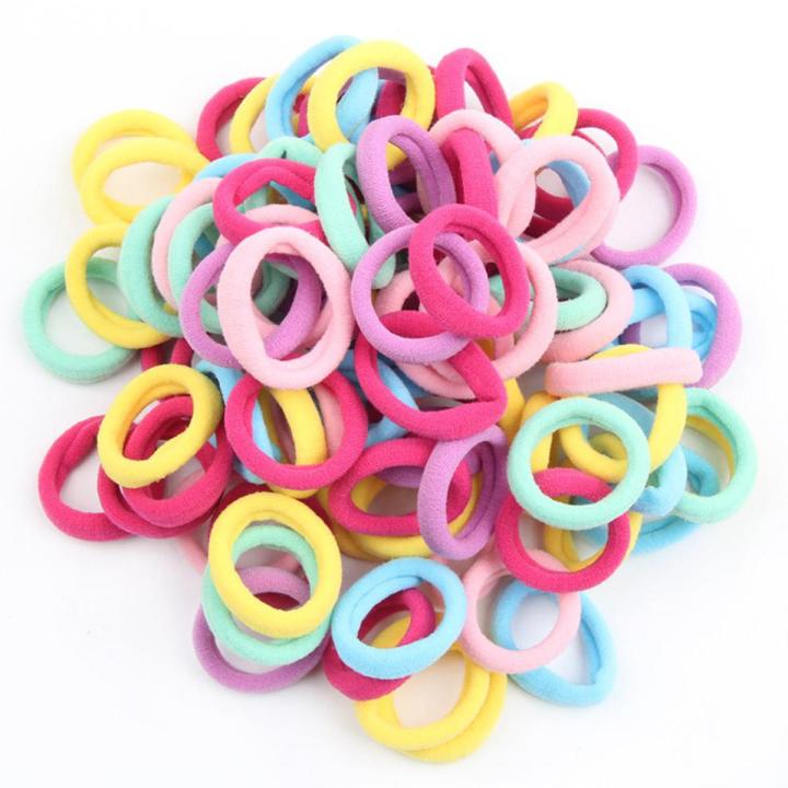 Hair Ties Colorful Hair Rope Soft Elastic Hair Ties Seamless Hair Bands-colorful