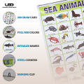Sea Animals Wall charts For classroom | High Quality Sea Animals Chart on 200 grams Laminated Card | Preschool Decoration. 