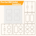 20Pcs Wall Insulation Outlet Insulators Sealers for Light, Switch. 