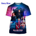 Pop Korean Girl Group Black Pink 3D Print T-shirt for Women Fashion Star Singer Poster Unisex Top Tee Harajuku Oversized T Shirt. 