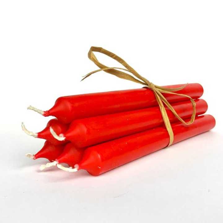 Pack of 6 Red Candles - Wish Candle - Spell Candle - Magic Candle - Spell Candle Scented - 6 Inch Long Candles - Love Spell Candles - Candles For Party Wedding - Night Candles - Diner Candles Set