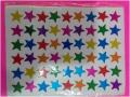 Stickers Star Multi color Pack of 20 Sheets. 