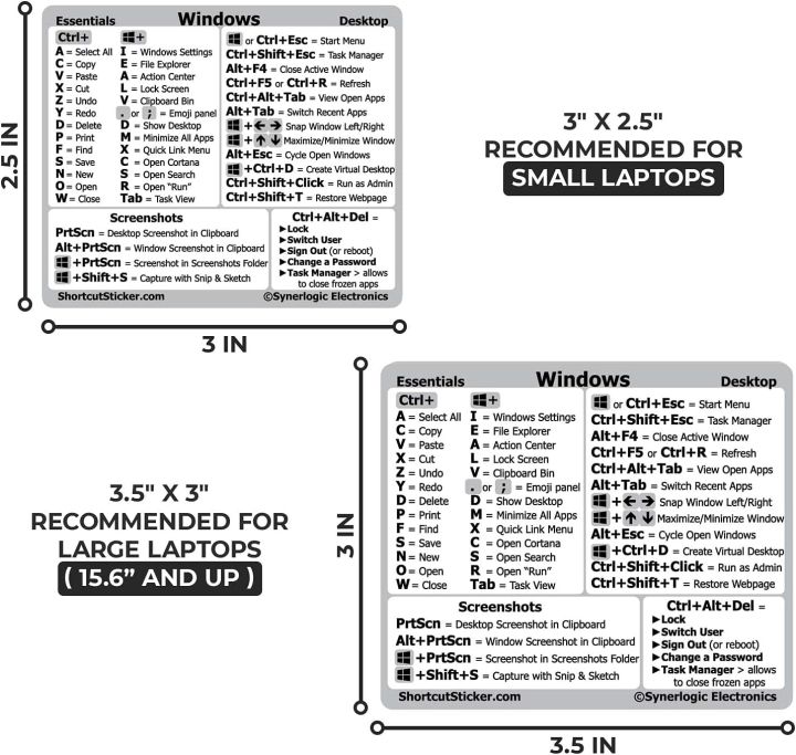 Computer%20Reference%20Keyboard%20Shortcut%20Sticker%20Adhesive%20For%20Windows%20PC%20Laptop%20Desktop%20-%20Image%205