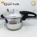 Kitchen Crown 5, 7, 9 & 11 Ltr (Delux) Pressure Cooker Good Body - Pressure Indication Pin Pressure Control Weight. 