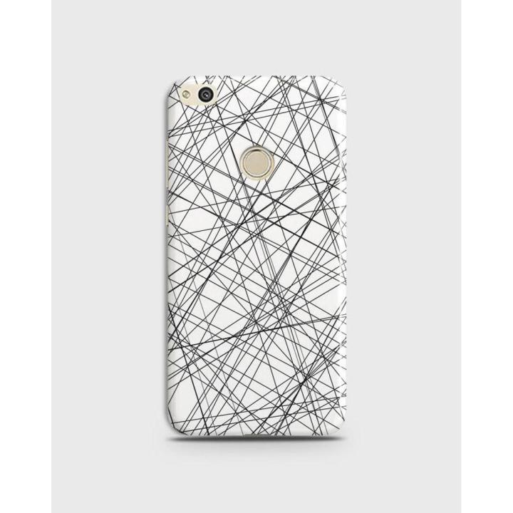 Huawei P8 Lite (2017) 3d Hard Cover case  SCRATCHES â€“ WHITE - 1cover197