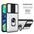 Lereach Case for Xiaomi Redmi Note 9S / Note 9 Pro Camera Armor Protection Phone Case TPU + PC Ring Light With Card Slot Stand and Phone Holder Shockproof Back Cover. 