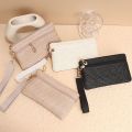 Cute Straw Wallet Mini Double Zipper Coin Purse Change Pouch for Lady Women Girls. 