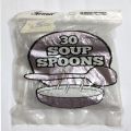 30 Piece Soup Spoons | A Soup Spoon is a Type of Spoon that is Specially Design for Eating Soup |  The Shape and Size of a Soup Spoon Make it Easy to Scoop up and Savor Soups, Stews,and other Liquid Dishes | Plastic Soup Spoon.. 