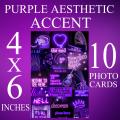 Customize 10 Purple theme aesthetic photo card of your choice aesthetic photo wall collage kit for wall decoration. 