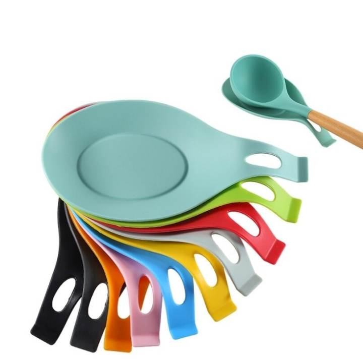 Pack Of 5 Heat Resistant Spoon Shelf Rest Spatula Holder Kitchen Storage Tool Scoop Bracket Stand