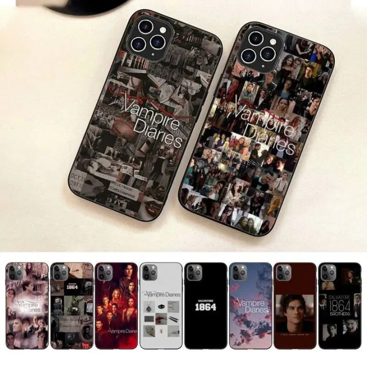 The Vampire Diaries Stefan Damon Salvatore Phone Case For Iphone 7 8 Plus X Xr Xs 11 12 13 Se2020 Mini Mobile Iphones 14 Pro Max