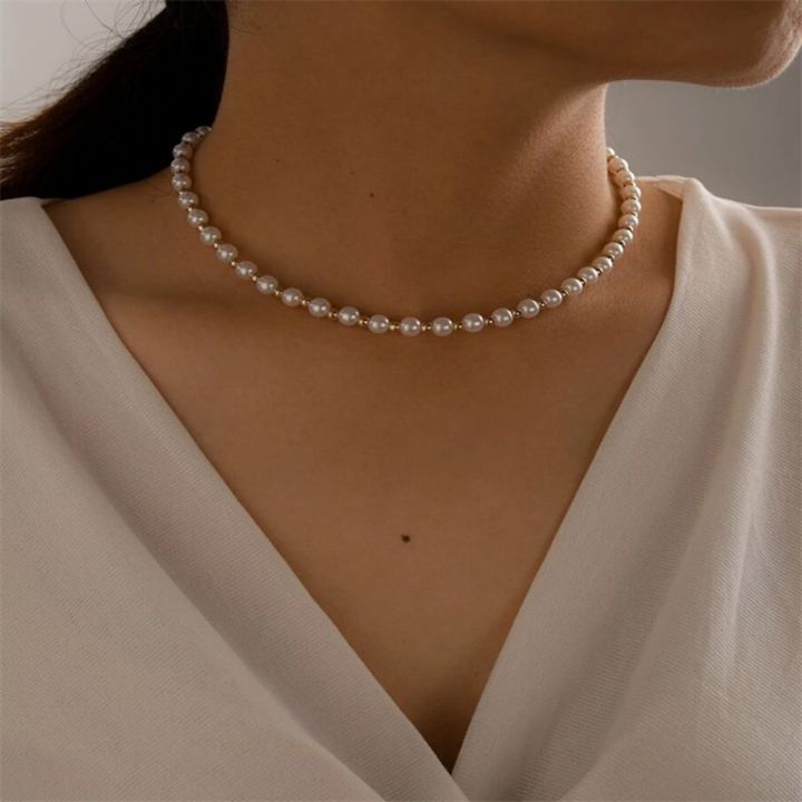 Simulated%20Beaded%20Pearls%20Necklace%20for%20Women%20Round%20White%20Pearl%20Necklace%20Jewelry%20-%20Image%205