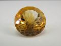 Natural Deep Yellow Citrine loose gemstone Brilliant Cut 21Ct. 