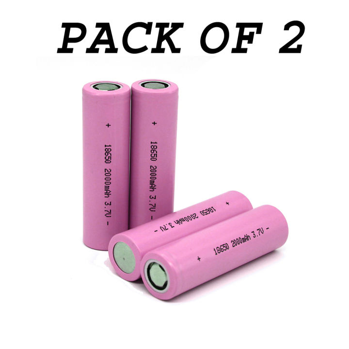 2pcs/lot 100% Original 3.7V 1200mAh For Power Bank, laser pointer, flashlight and other electronic products Rechargeable 18650 Li-ion Battery Real Capacity ICR18650 Batteries - 1200mAh Cell