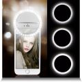 Light Ring For Mobile Lens Selfie Lamp Flash Backlight Selfie Light LED Luminous Clip Lamp Photography Video Makeup Ringlight-White. 
