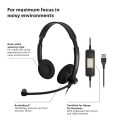 Sennheiser Impact SC60 Noise Cancelling USB Headset in Call Control Dual sided Wearing Design Best for Call Center.. 