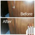 Panda Online 12PCS Wood Furniture Repair Pen Marker Pen Wax Scratch Filler Remover Repair Fix + Free Pencil Sharpener. 