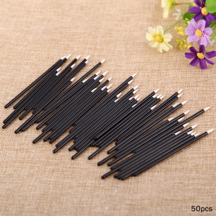 50pcs Disposable Eyeliner Eye Liner Liquid Wand Applicator Cosmetic Brush