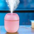 Humidifier Portable Mini Air Humidifiers for Bedroom - USB Desktop Humidifier with Led Night Lights, Quiet Cool Mist Humidifier, for Bedroom, Car And Office, Plants, Easy To Clean. 