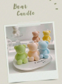 Pack of 3 Mini Teddy Bear Scented Candle, DIY Decoration, Creative Birthday Gift, Baby Shower, Gender Reveal Candle. 