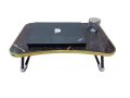 Dynamic Life Portable Gaming Laptop Table with Foldable Stand Inbuild Tablet and Cup Holder for Sofa Couch Dormitory Bed| Children Study Workstation Bed Tray Laptop Desk for Eating Breakfast, Working, Watching Movie on Bed / Couch / Sofa / Floor. 