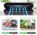 BIBURY Upgraded Automatic Food Sealer with Led Indicator Light, Compact Food Vacuum Sealing Machine for Food Storage and Preservation with 10pcs Vacuum Sealer Bags. 