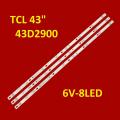 3PCS/SET of 43" TCL Led Tv Backlight Strips for 43D2900 43HR330M08A2. 